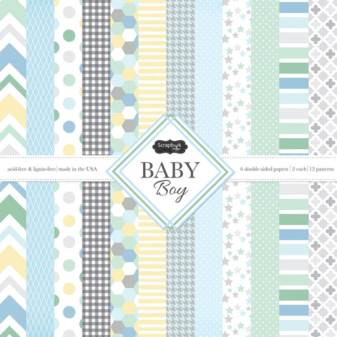Scrapbook Customs 37474 Themed Paper Scrapbook Kit, Baby Boy...