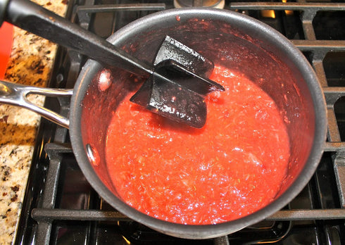 5 Blades Kitchen Ground Meat Chopper Spatula | Hamburger Ground Beef Mix N Chop Tools | for Non-Stick Cookware (Black)...