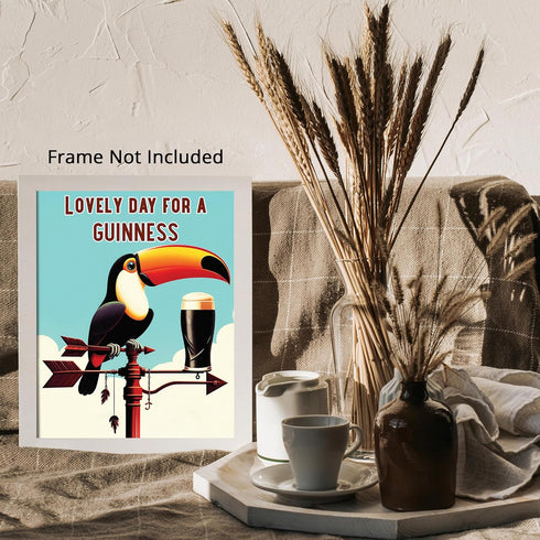 Posterizer 1 pcs-Lovely Day For A Guinness Drink-Kitchen & Bar Art-GIft for Men Women Teens-Art for Cafe, Restaurant, Coffee Bar - unframed wall a...