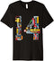 14th Birthday Construction Building Tools Boys 14 Years Old Premium T-Shirt...