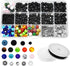 Mandala Crafts Volcanic Lava Beads for Jewelry Making Bulk Kit - Natural Lava Stone Beads 7 Chakra Beads - 4mm 6mm 8mm 500 Lava Rock Beads for Ess...