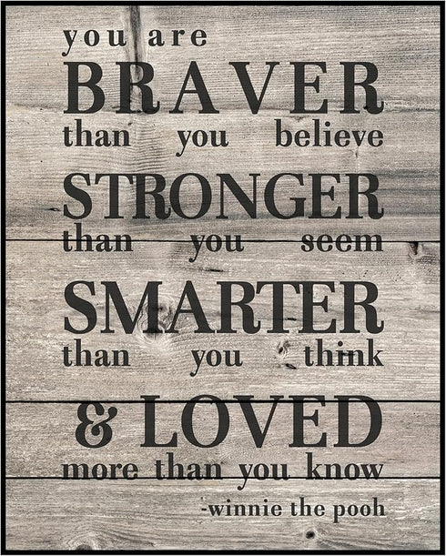 Posterizer 1 pcs-Winnie the pooh-positive encouraging quote-Inspirational Women's Art-Comedy Art-Gift for Girls, Boys, Teens-decor for Girls, Teen...