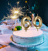 Bailym 60th Birthday Candles,Gold Number 60 Cake Topper for Birthday Decorations Party Decoration...