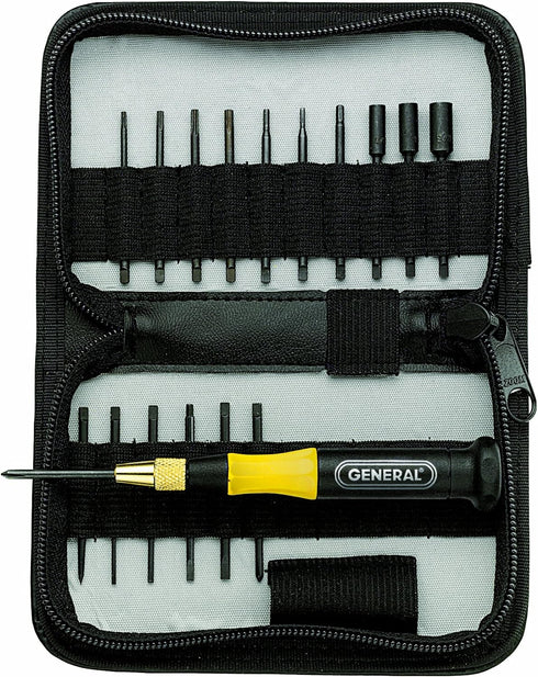 General Tools 63518 Eighteen-Piece Precision Screwdriver Set,Black...