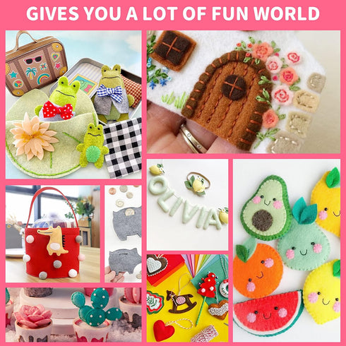 LOTOFUN Brown Stiff Felt Sheets Bundle 9pcs 8x35Inch Large Felt Sheet for Crafts DIY Children Kids...