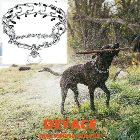 Dog Pinch Collar, Adjustable Quick Release Choke Training Collar, Stainless Steel Prong Collar for Large Medium Small Dogs (S, 8.5-10.5 Inches)...