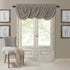 Elrene All Seasons Room-Darkening Waterfall Window Valance, Accessory for Bedroom or Living Room Windows with Rod Pocket Tabs, 52" x 36", Silver, ...