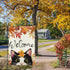 Welcome Fall Garden Flag 12 x 18 Inch Vertical Double Sided Burlap, Autunm Cute Cat Garden Yard Flags for Yard Thanksgiving Holiday Outside Outdoo...