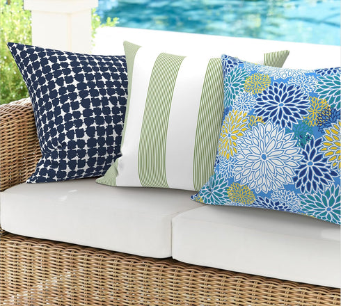 Outdoor Waterproof Pillow Covers ONLY, Square Decorative Double Printed Pillow Cases for Patio Couch Porch Chairs Pack of 2 (18 x 18 Inch,Tie-dye ...