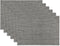 DII PVC Tabletop Collection Placemat Set, Rectangle, 13x17.25, Gray, 6 Piece...