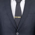 Tie Clips for Men, Black Gold Silver 2.1inch Initial Alphabet Letter Tie Clip Bar Set...