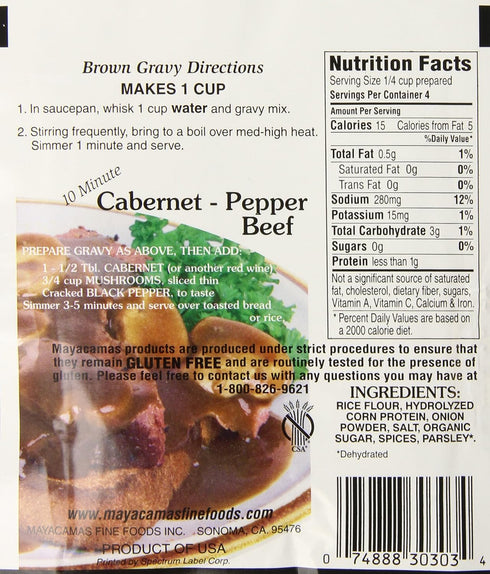 Mayacamas Brown Gravy Mix, 0.65 Ounce (Pack of 12)...