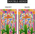 Linen Mexican Fiesta Garden Flag Double Sided Serape Dahlia Decorations Yard Decoration Cactus Avocado Guitar Decor Day of The Dead Dia De Los Mue...