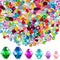 900 Pieces 3 Size Faceted Bicone Crystal Beads Bicone Mix Color DIY Craft Beads for Bracelet Necklace Earring Jewelry Making...