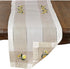 SARO LIFESTYLE Hommage Brodé Collection Table-Toppers, 15" x 70", Ivory...