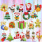 21 Pcs Christmas DIY Diamond Key Chain Ornaments 5D Painting Key Ring Rhinestone Pendant Decorative Hanging Ornament Dot Art Kits Diamond Art Chri...