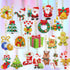 21 Pcs Christmas DIY Diamond Key Chain Ornaments 5D Painting Key Ring Rhinestone Pendant Decorative Hanging Ornament Dot Art Kits Diamond Art Chri...