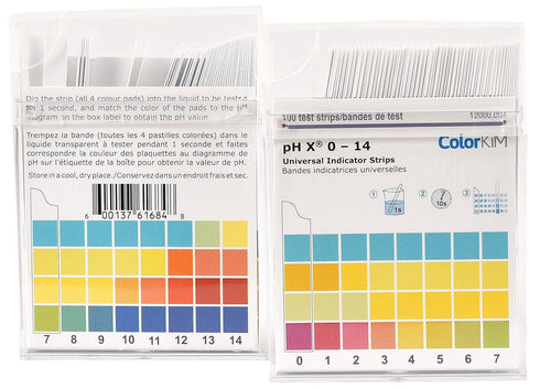 pH Strips, 0-14 Scale, for Testing Water pH, Made of Premium Litmus Paper (100 Strips)...