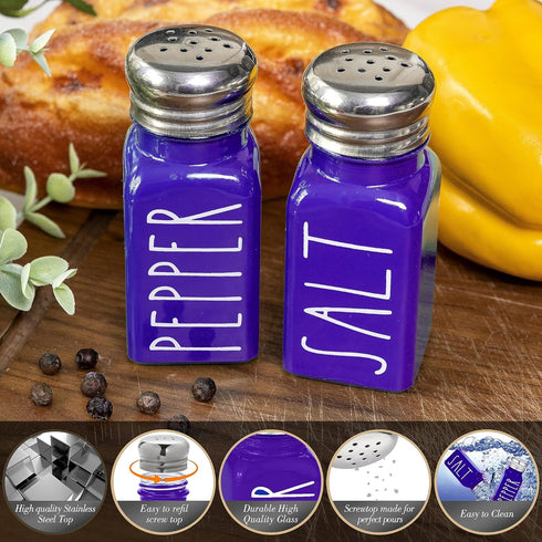 Purple Salt and Pepper Shakers Set by Brighter Barns - Modern Farmhouse Kitchen Decor for Home - Purple Kitchen Decor, Purple Kitchen Accessories ...