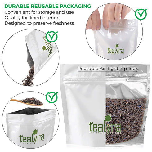 Tealyra - Wild Blueberry - Black Loose Leaf Tea Blend with Chrysanthemum - Caffeine Bold - All Natural Ingredients - 110g (4-ounce)...