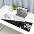Black White Cherry Blossom Mouse Pad Japanese Sakura Death Life Flower Extended Desk Mat 80X30 cm Non-Slip Rubber Base Stitched Edge Large XL Play...