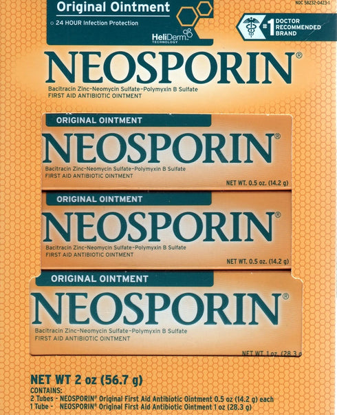 Neosporin Original First Aid Antibiotic Ointment Combo Pack, 2oz...