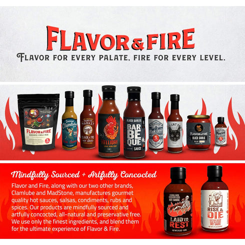 Flavor and Fire Foods, Laid to Rest, Fruit Infused with Pineapple, Orange, Cinnamon, Sugar, Extreme Hot Sauce, 6 Million Scoville Capsicum, Mouth ...