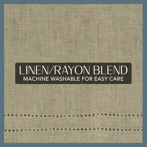 Elrene Home Fashions Cameron Linen Window Valance, 60" W x 15" L (1 Valance), Linen...