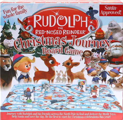 AQUARIUS Rudolph The Red-Nosed Reindeer Board Game - Fun Family Christmas Gift for Kids & Adults - Officially Licensed Rudolph Merchandise & Colle...