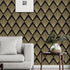 Black Geometric Wallpaper Peel and Stick Modern Contact Paper for cabinet Boho Black and Gold Wallpaper for bedroom Self Adhesive Removable Wallpa...