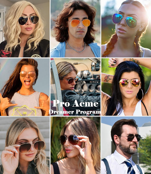 Pro Acme Classic Polarized Aviator Sunglasses for Men and Women UV400 Protection...