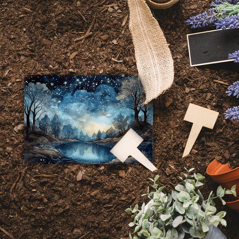 Blank Cards with Envelopes All Occasion,Watercolor Starry Night Sky Design Blank Greeting Cards 4x6,20Pack -Blank Greeting Cards,Note Cards with M...