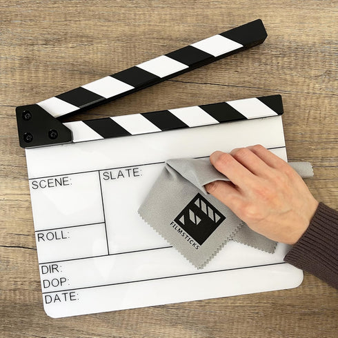 Microfibre Cleaning Cloth for Wiping Clean Acrylic Clapperboards, Camera Lenses and Glasses...