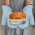 1 Pair Yarn Dyed Oven Mitts 100% Cotton Heat Resistant 470 Degree Gloves Men Women Cooking Baking Barbecue BBQ Microwave Crafting Machine Washable...