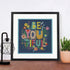 Dimensions 70-35412 Be-You-Tiful Counted Cross Stitch Kit for Beginners, 14 Cnt. Navy Aida, 11" x 11", 4pcs...
