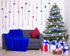 Christmas Tree Royal Blue Frost Tip Tinsel Garland Blue Silver Metallic Streamers Celebrate a Holiday Hanukkah Party Ceiling Hanging Decorations I...