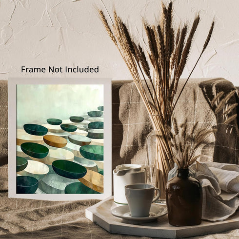 Posterizer 1 pcs-chic modern abstract shapes poster-green gold and black art 2-Abstract & Modern Art-Collectibles & Fine Art-Chic Home Decor- unfr...