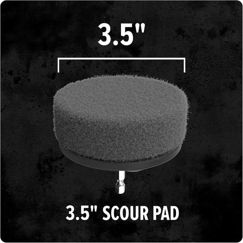 Dirt Devil 3-Piece 3.5" Scour Pad Cleaning Brush Set, for Use On Metal, Granite and More, Tough Whole-Home Cleaning, Drill Compatible, AD83100...
