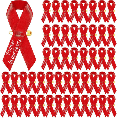 50 Pcs Funeral Ribbons Memorial Ribbon Funeral Pins Classic Memorial Service Respect Meditation Personalized Ribbon Bow with Safety Pins for Mourn...