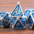 AUSTOR 7-Die Metal DND Dice Set Dungeons and Dragons Dice with Box Roll Playing Game Dice Polyhedral Dice D20 D12 D10 D% D8 D6 D4 Metal Dice for P...