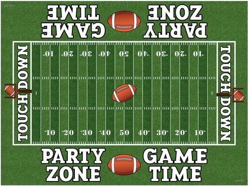 AnapoliZ Football Tablecloth Plastic | 3 Pcs Party Pack (54' Inch Wide x 72' Inch Long) | Rectangular Game Day Table Cover | Football Party Touchd...