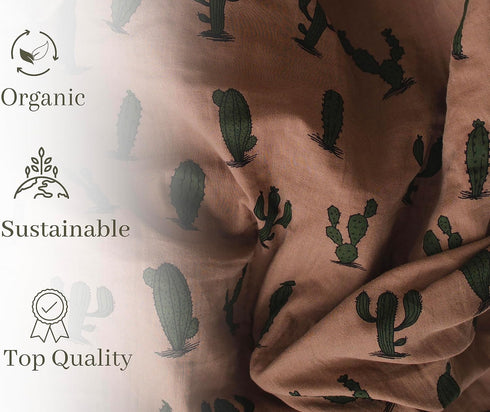 Leyl&Ari Muslin Swaddle Blanket 100% Organic Cotton Lightweight Receiving Wrap for Infant & Newborn (Cactus, 47X47)...