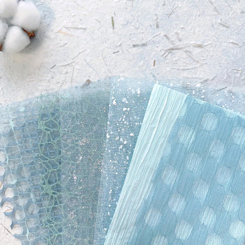 Aromoty 30Pcs Handmade Scrapbook Paper Craft Textured Paper Morandi A5 sheet Mesh Fabric Mulberry Special Paper Mix for Scrapbooking Junk Journal ...
