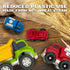 Zing Plantastic City Vehicles - Double Pack (Small Size) - Police Car and Ladder Truck - Made from 40% Wheat Straw Material – Pretend Play Toy for...