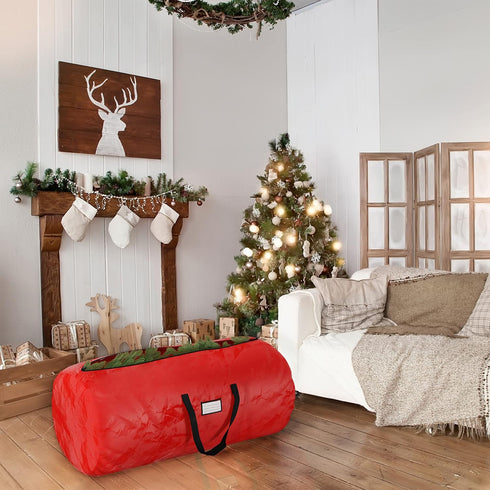 Christmas Tree Storage Bag - Polypropylene Tote with Zipper for Holiday Decorations, Inflatables, Garland and 12-Ft Artificial Trees by Elf Stor (...