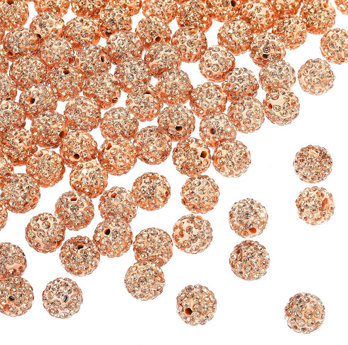 Hicarer 120 Pcs Rhinestone Beads for Bracelets Pen Making 10mm Shiny Crystal Diamond Clay Disco Ball Polymer Round Bead Bulk for Crafting Jewelry ...