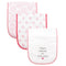 Luvable Friends Unisex Baby Cotton Burp Cloths with Fiber Filling, Girl Thank Heaven, One Size...