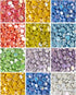 Round Mosaic Tiles for Crafts, 300g/150 Pieces 4 Sizes Mixed (0.3, 0.45, 0.54, 0.6 inch) Round Stained Glass Mosaic Tile for DIY Mosaic Making Sup...