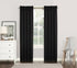 Sun Zero Easton Energy Saving Blackout Rod Pocket Curtain Panel, 40" x 63", Black...