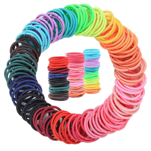 200PCS Elastic Hair Ties, No Crease Hair Small Ponytail Holders for Kids Girls Baby Toddler, Multicolor, Hair Accessories...